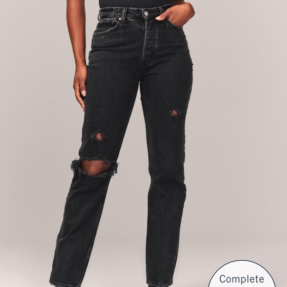 Abercrombie Curve Love Dad Jean | Abercrombie & Fitch The Dad High Rise Jeans - Picture 2 of 9